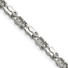 Image of Stainless Steel Polished Fancy Link 22in Chain