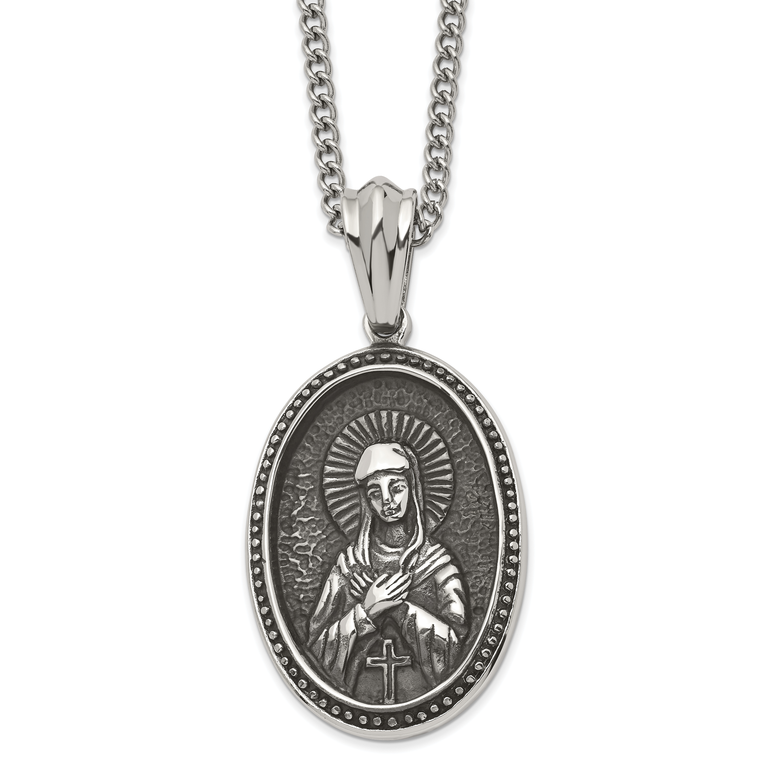 Our Lady of Guadalupe Gold plated Silver and Porcelain oval Pendant mm  19x24 (0,75x0,95 inch) Unisex Woman Man | Vaticanum.com