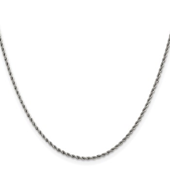 Chisel Stainless Steel Polished 1.5mm 22 inch Rope Chain — alternate view