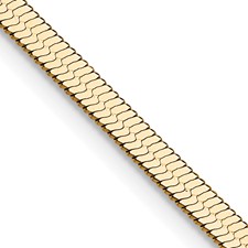 Image of Chisel Stainless Steel Polished Yellow IP-plated 3.9mm 18 inch Herringbone Chain