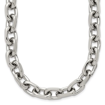 Chisel Stainless Steel Polished 8.5mm 24 inch Cable Chain