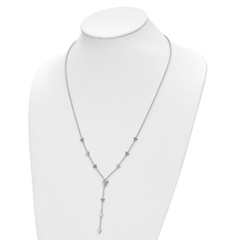 Chisel Stainless Steel Polished Triangles 24 inch Cable Chain Y Necklace — alternate view
