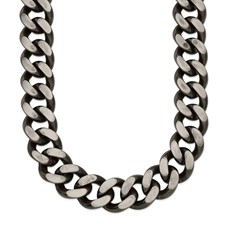 Image of Chisel Stainless Steel Oxidized 13.75mm 24 inch Curb Chain