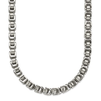 Chisel Stainless Steel Polished 24 inch Chain Link Necklace