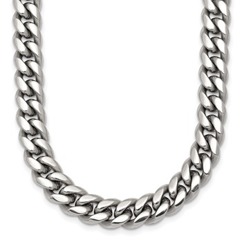 Chisel Stainless Steel Polished 8mm 20 inch Curb Link Necklace