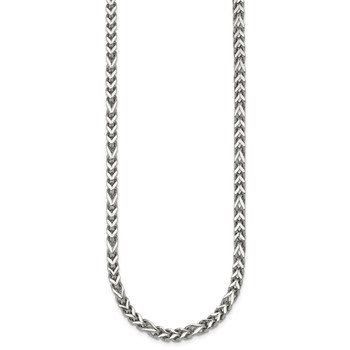 Chisel Stainless Steel Polished 4mm 20 inch Franco Link Necklace — alternate view