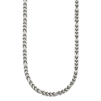 Chisel Stainless Steel Polished 4mm 24 inch Fancy Figaro Chain Necklace — alternate view