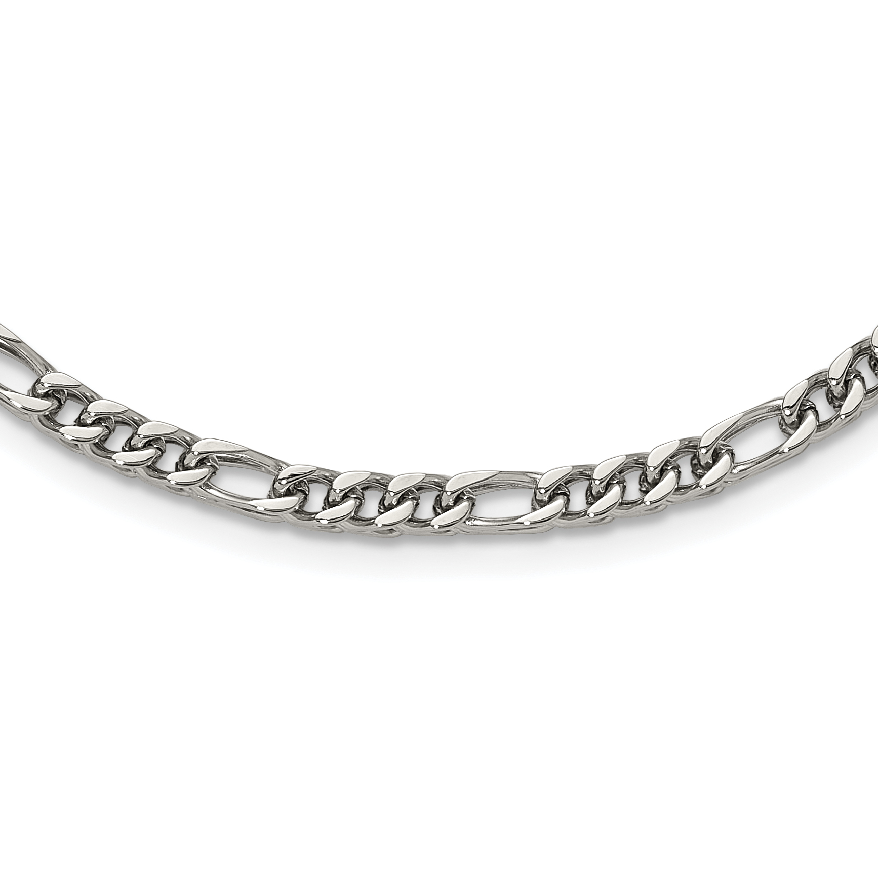 Chisel Stainless Steel Polished 4mm 24 inch Franco Chain Necklace