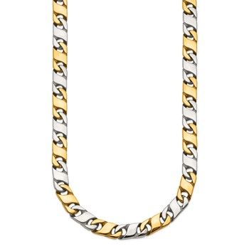 Chisel Stainless Steel Polished Yellow IP-plated 6mm 24 inch Infinity Link Necklace — alternate view