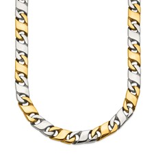 Image of Chisel Stainless Steel Polished Yellow IP-plated 6mm 24 inch Infinity Link Necklace