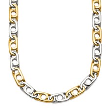 Image of Chisel Stainless Steel Polished Yellow IP-plated 6mm 24 inch Anchor Chain Necklace