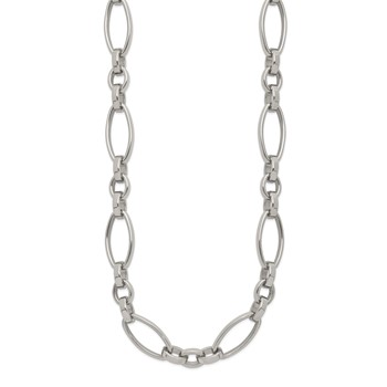 Chisel Stainless Steel Polished Open Link 16 inch Plus a 2 inch Extension Necklace — alternate view