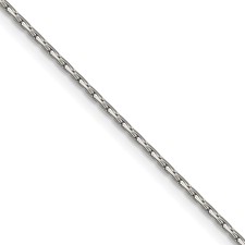 Image of Chisel Stainless Steel Polished 1mm 16 inch Oval Box Chain Necklace