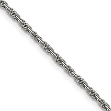 Image of Chisel Stainless Steel Polished 2mm 16 inch Fancy Rope Chain