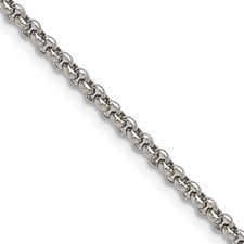 Image of Chisel Stainless Steel Polished 3mm 22 inch Rolo Chain