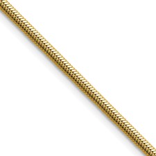 Image of Chisel Stainless Steel Polished Yellow IP-plated 2.7mm 24 inch Snake Chain