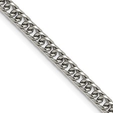Image of Chisel Stainless Steel Polished 5mm 20 inch Double Curb Chain