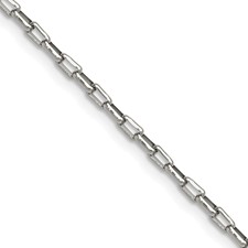 Image of Chisel Stainless Steel Polished 2.2mm 16 inch Fancy Box/Paperclip Chain