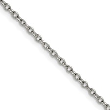 Image of Chisel Stainless Steel Polished 1.9mm 16 inch Cable Chain