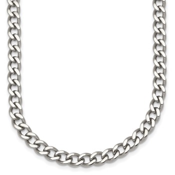 Chisel Stainless Steel Polished 5.25mm 17.5 inch Curb Chain Necklace