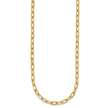 Chisel Stainless Steel Polished Yellow IP-plated 4.25mm 20 inch Paperclip Link Necklace — alternate view