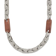 Image of Chisel Stainless Steel Polished Brown IP-plated 24 inch Necklace