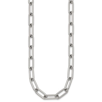 Chisel Stainless Steel Polished 8mm 18 inch Open Link Necklace — alternate view