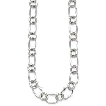 Chisel Stainless Steel Polished Fancy Link 17.5 inch Necklace — alternate view