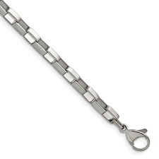 Image of Chisel Stainless Steel Polished 4.8mm 8 inch Square Link Chain