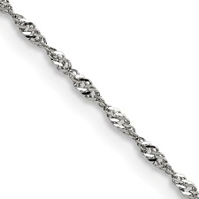 Image of Chisel Stainless Steel Polished 2mm 22 inch Singapore Chain
