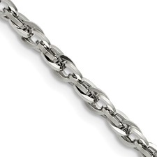 Image of Chisel Stainless Steel Polished 4.2mm 18 inch Fancy Twisted Link Chain