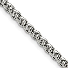 Image of Chisel Stainless Steel Polished 5mm 22 inch Wheat Chain