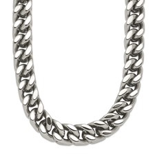 Image of Chisel Stainless Steel Polished 24 inch Heavy Wheat Necklace