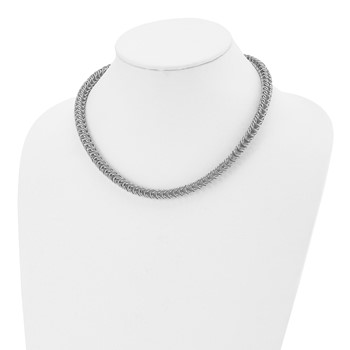 Chisel Stainless Steel Polished 18 inch Fancy Link Necklace — alternate view