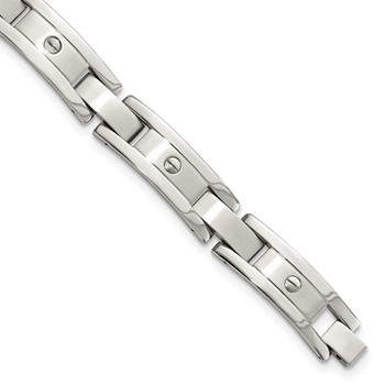 "Chisel Stainless Steel Brushed and Polished 8.25 inch Bracelet, Money Clip and Key Ring Set " — alternate view