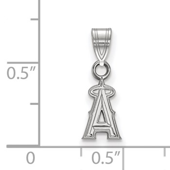 10k White Gold Major League Baseball LogoArt Los Angeles Angels Letter A Extra Small Pendant — alternate view