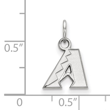 10k White Gold Major League Baseball LogoArt Arizona Diamondbacks Extra Small Pendant — alternate view
