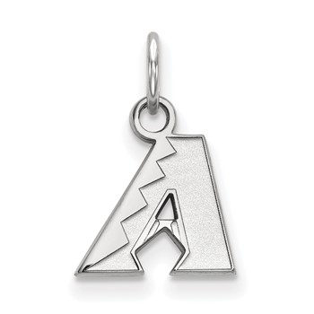 10k White Gold Major League Baseball LogoArt Arizona Diamondbacks Extra Small Pendant