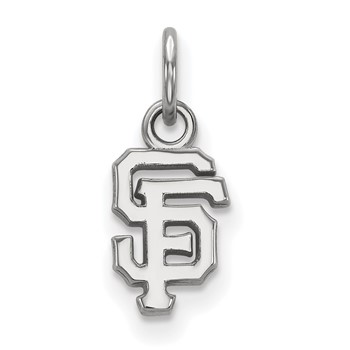 14k White Gold Major League Baseball LogoArt San Francisco Giants S-F Extra Small Pendant