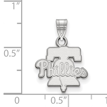 10k White Gold Major League Baseball LogoArt Philadelphia Phillies Liberty Bell Small Pendant — alternate view
