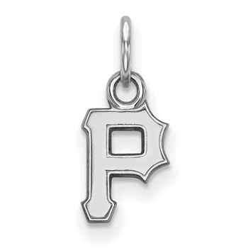 14k White Gold Major League Baseball LogoArt Pittsburgh Pirates Letter P Extra Small Pendant