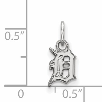10k White Gold Major League Baseball LogoArt Detroit Tigers Letter D Extra Small Pendant — alternate view