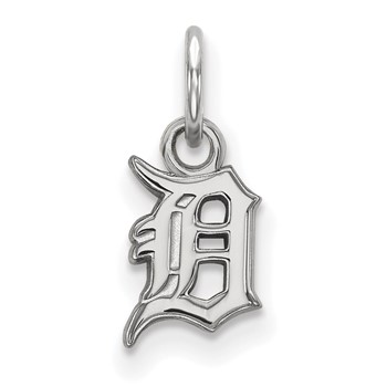 10k White Gold Major League Baseball LogoArt Detroit Tigers Letter D Extra Small Pendant