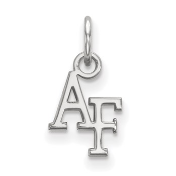 14k White Gold LogoArt United States Air Force Academy A-F Extra Small Pendant