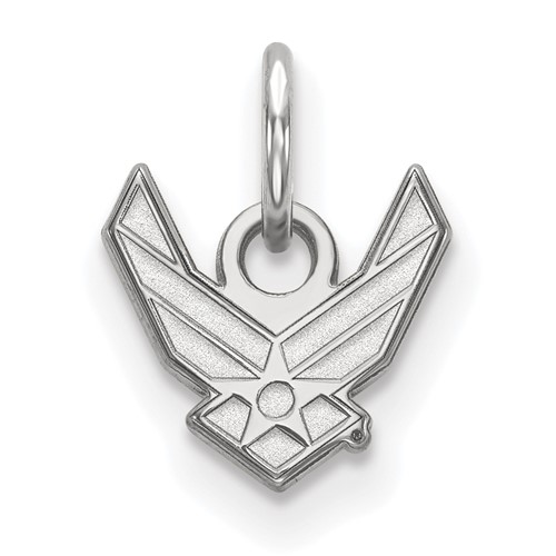 Sterling Silver Rhod-pltd LogoArt U.S. Air Force XS Pendant