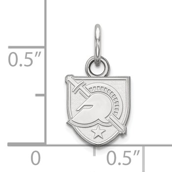 10k White Gold LogoArt U.S. Military Academy Letter A Extra Small Pendant — alternate view