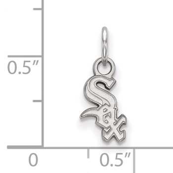 14k White Gold Major League Baseball LogoArt Chicago White Sox Script Pendant — alternate view