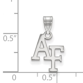 10k White Gold LogoArt United States Air Force Academy A-F Small Pendant — alternate view