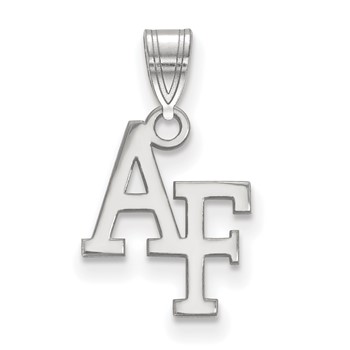 10k White Gold LogoArt United States Air Force Academy A-F Small Pendant