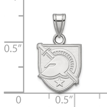 Sterling Silver Rhodium-plated LogoArt U.S. Military Academy Letter A Small Pendant — alternate view